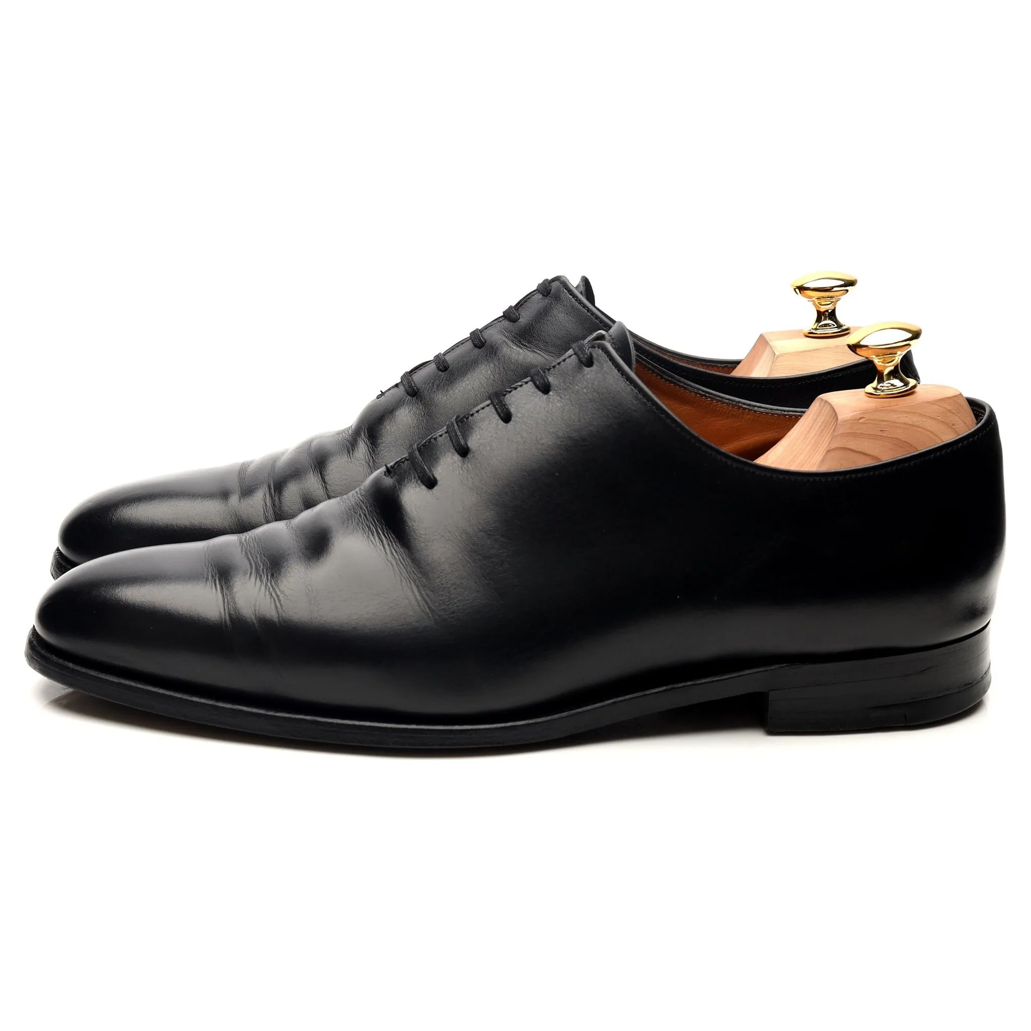 Black Leather Wholecut Oxford UK 10.5