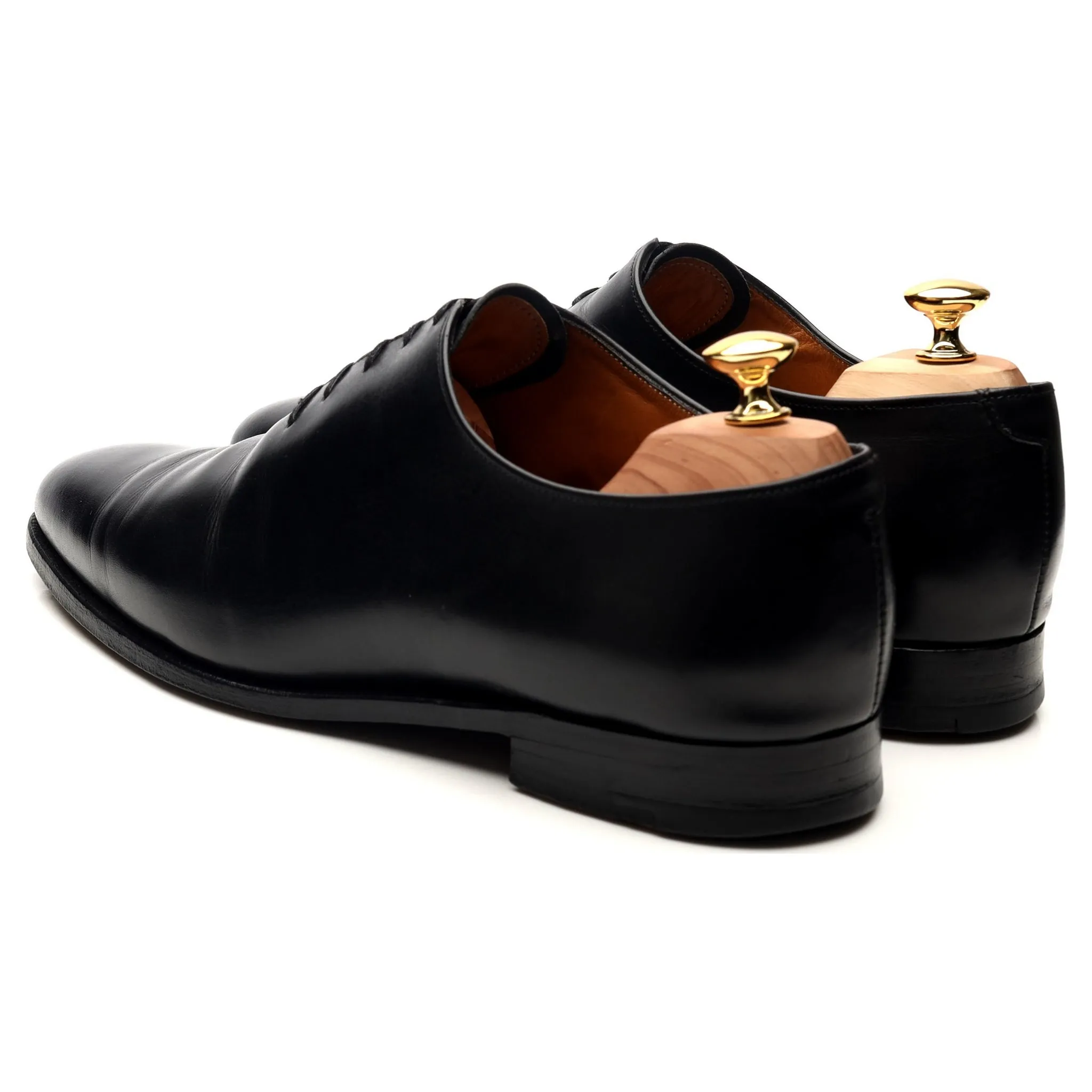 Black Leather Wholecut Oxford UK 10.5