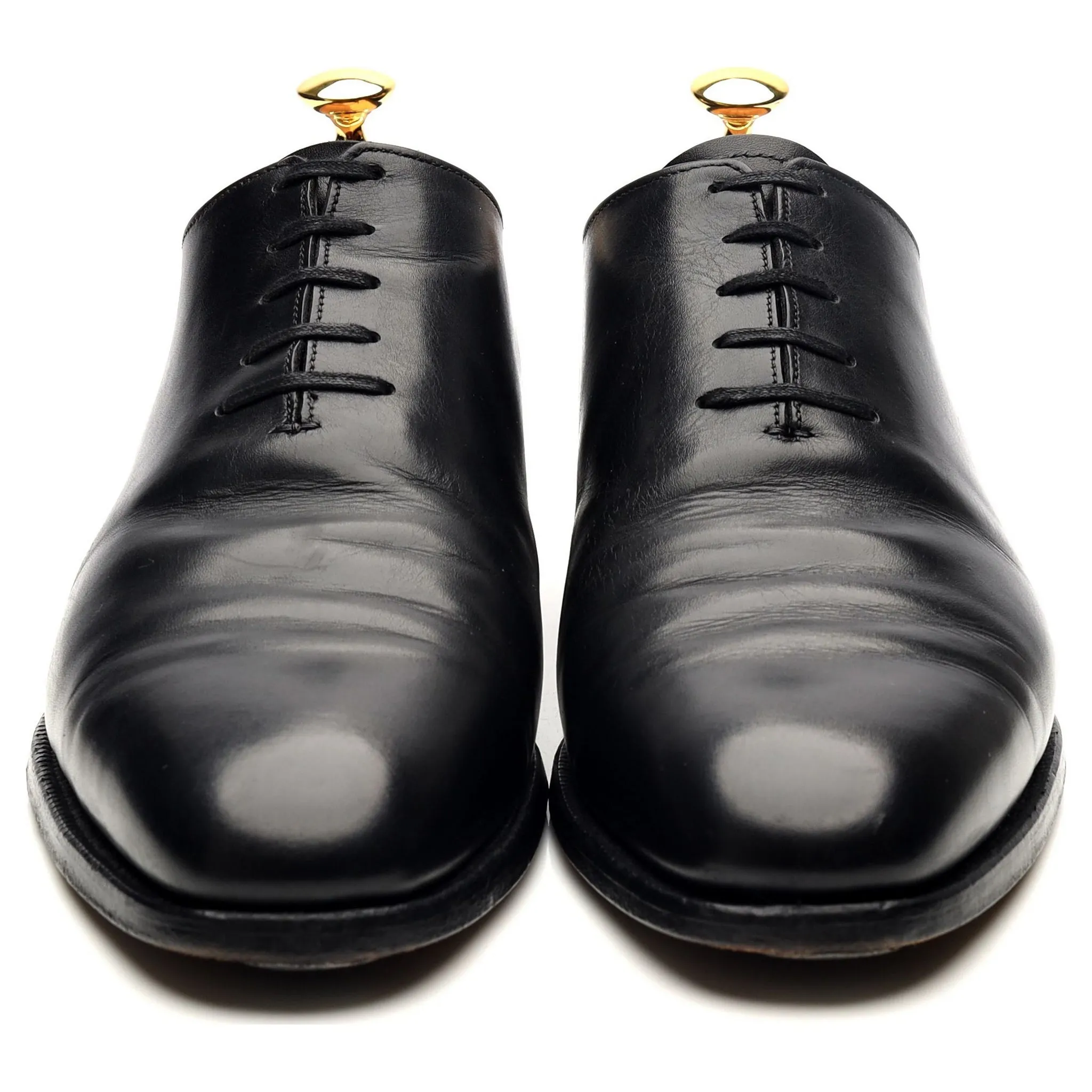 Black Leather Wholecut Oxford UK 10.5