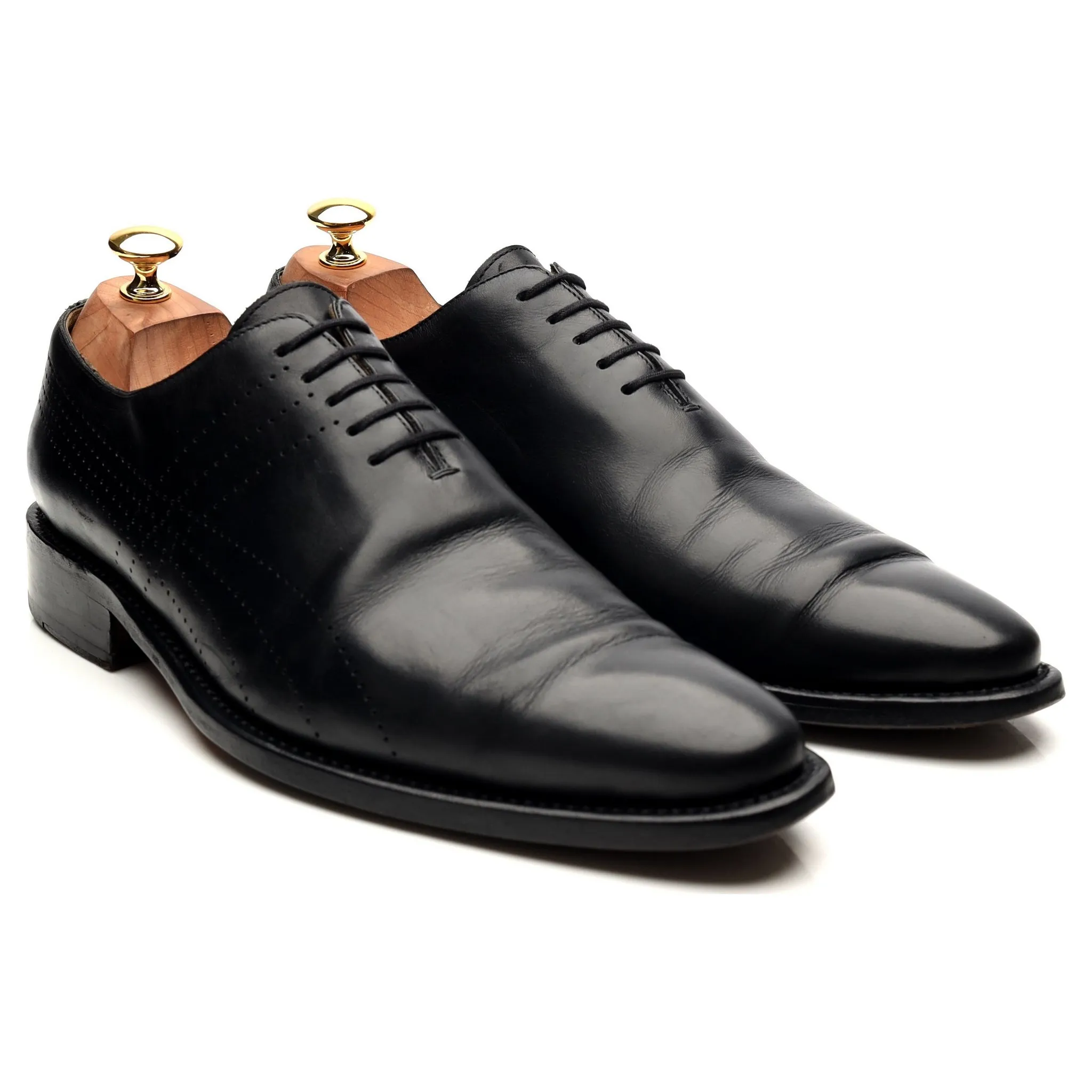 Black Leather Wholecut Oxford UK 9