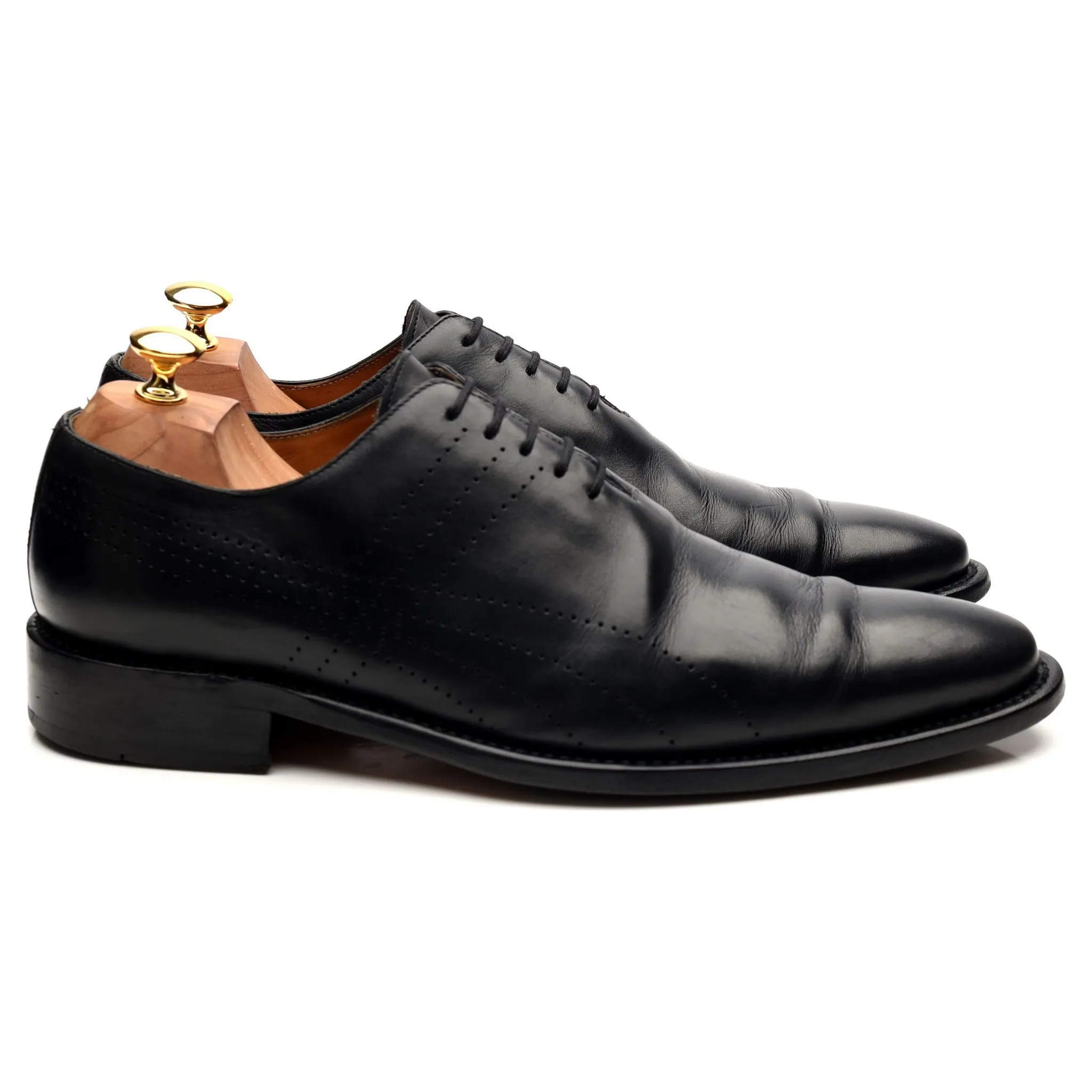 Black Leather Wholecut Oxford UK 9