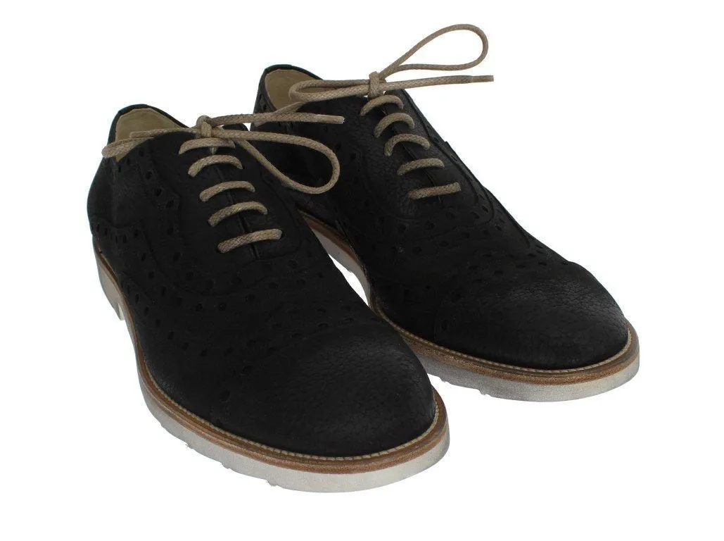 Black Leather Wingtip Shoes
