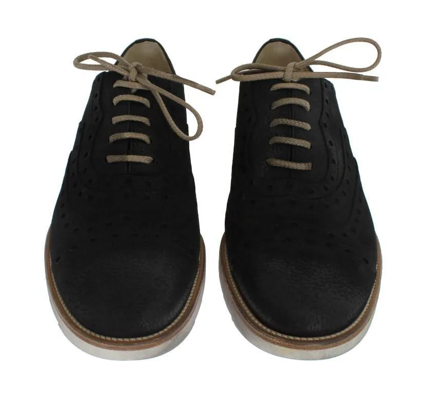 Black Leather Wingtip Shoes
