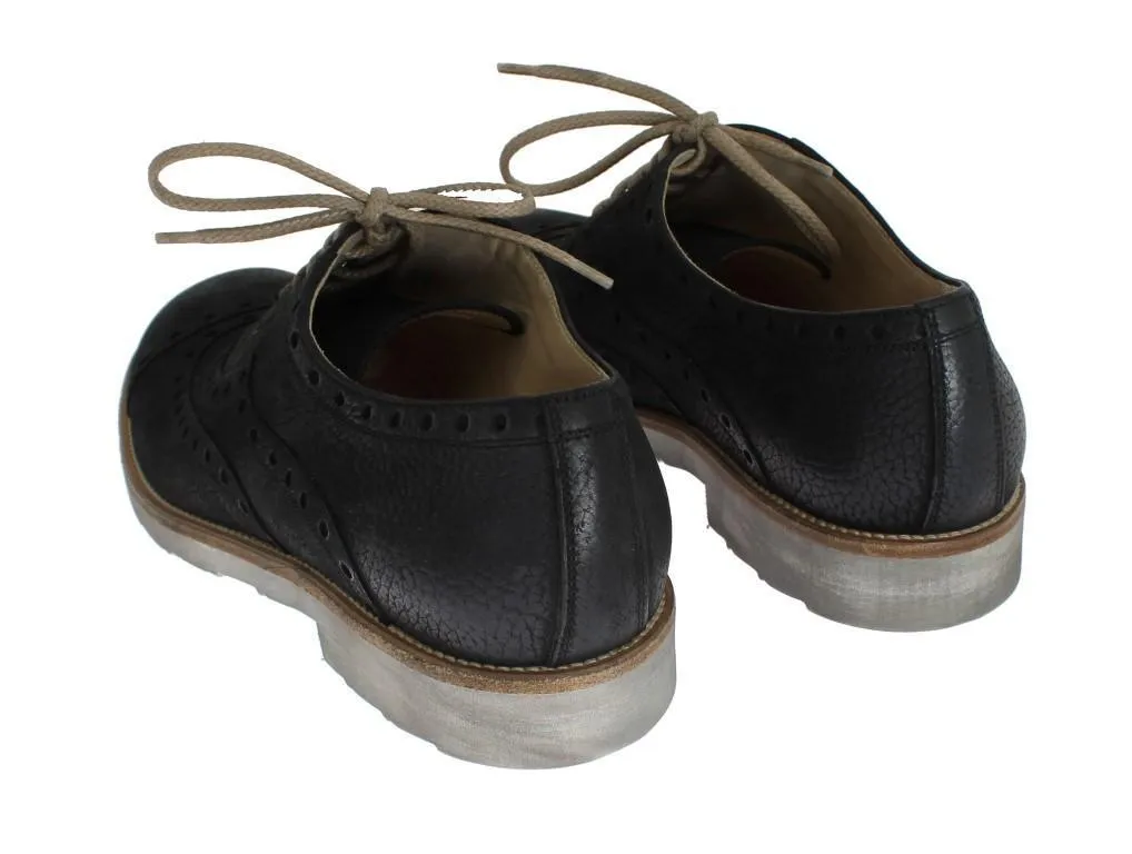 Black Leather Wingtip Shoes