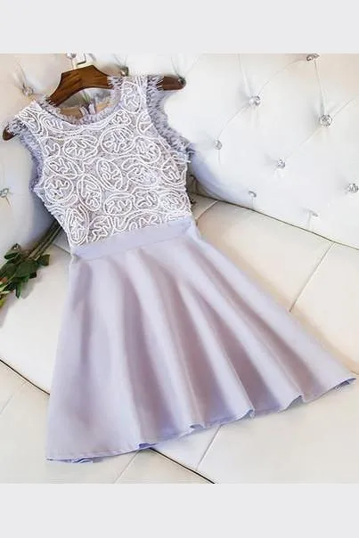 Black Simple Scoop Stain Short Prom Dress, Cheap Homecoming Dress, Party Dress MH118