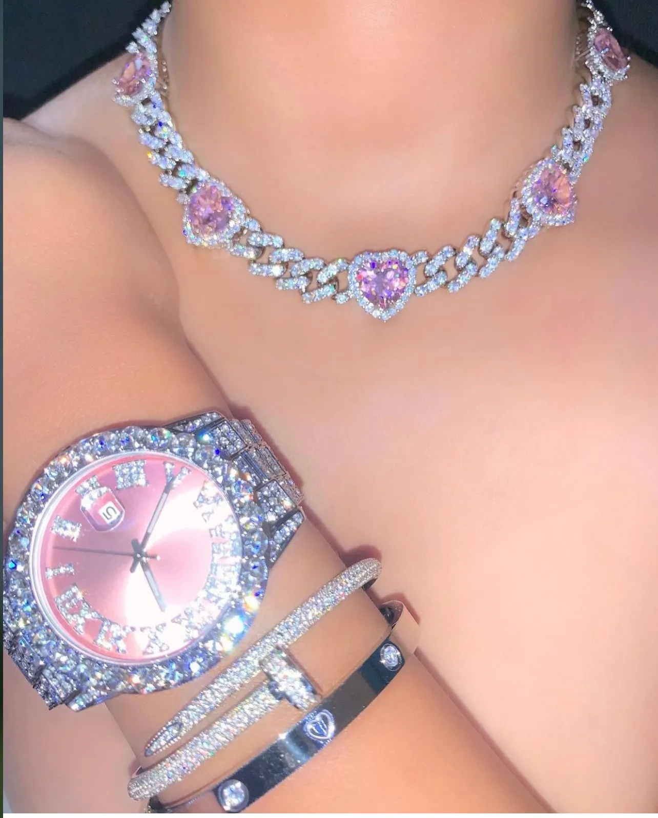 Blinged out ICY watch