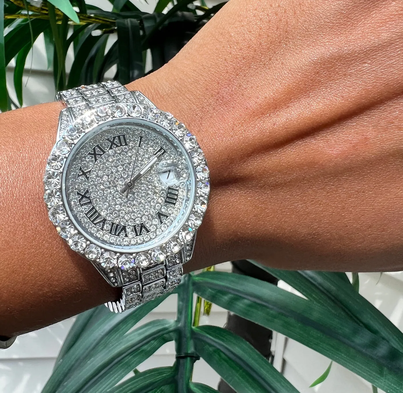 Blinged out ICY watch