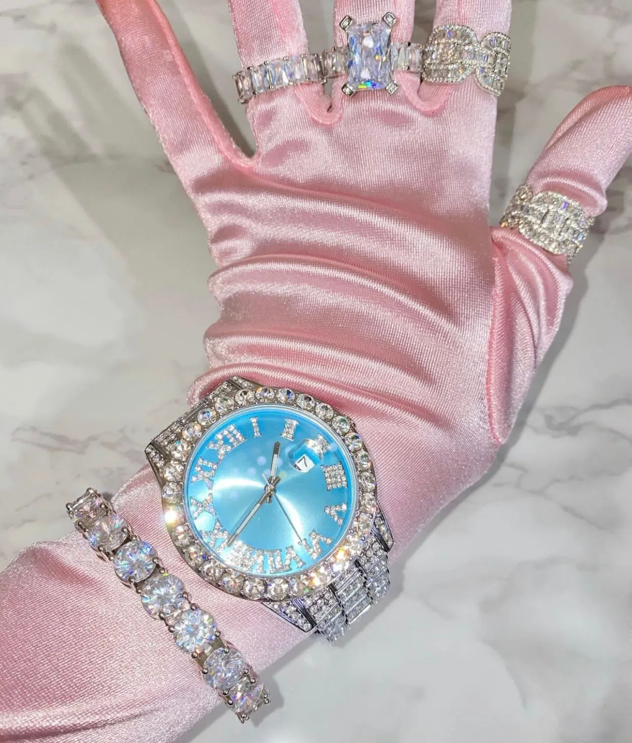 Blinged out ICY watch