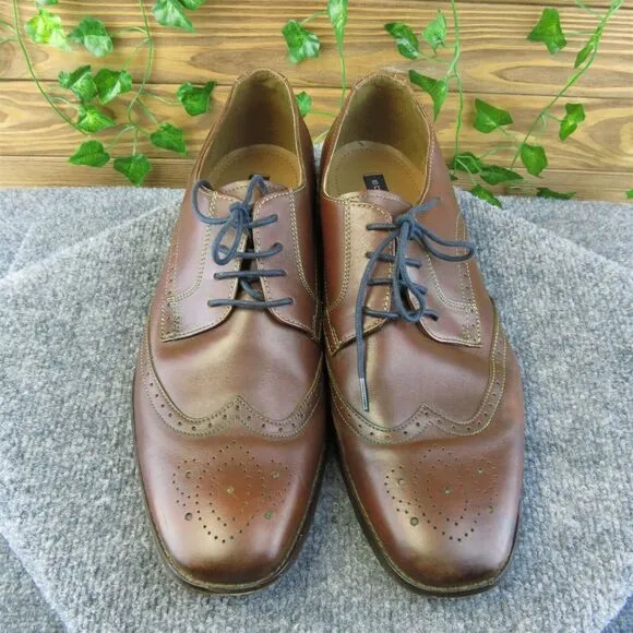 Bostonian Wingtip Brogue Men Derby Oxfords Shoes Size 12 M Brown Leather Lace Up