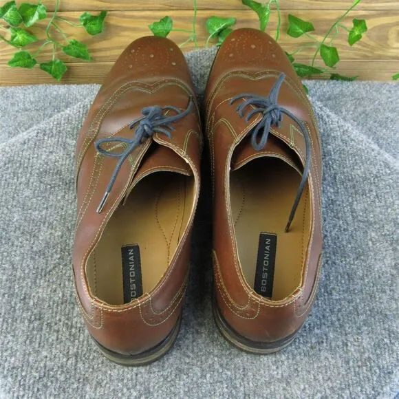 Bostonian Wingtip Brogue Men Derby Oxfords Shoes Size 12 M Brown Leather Lace Up