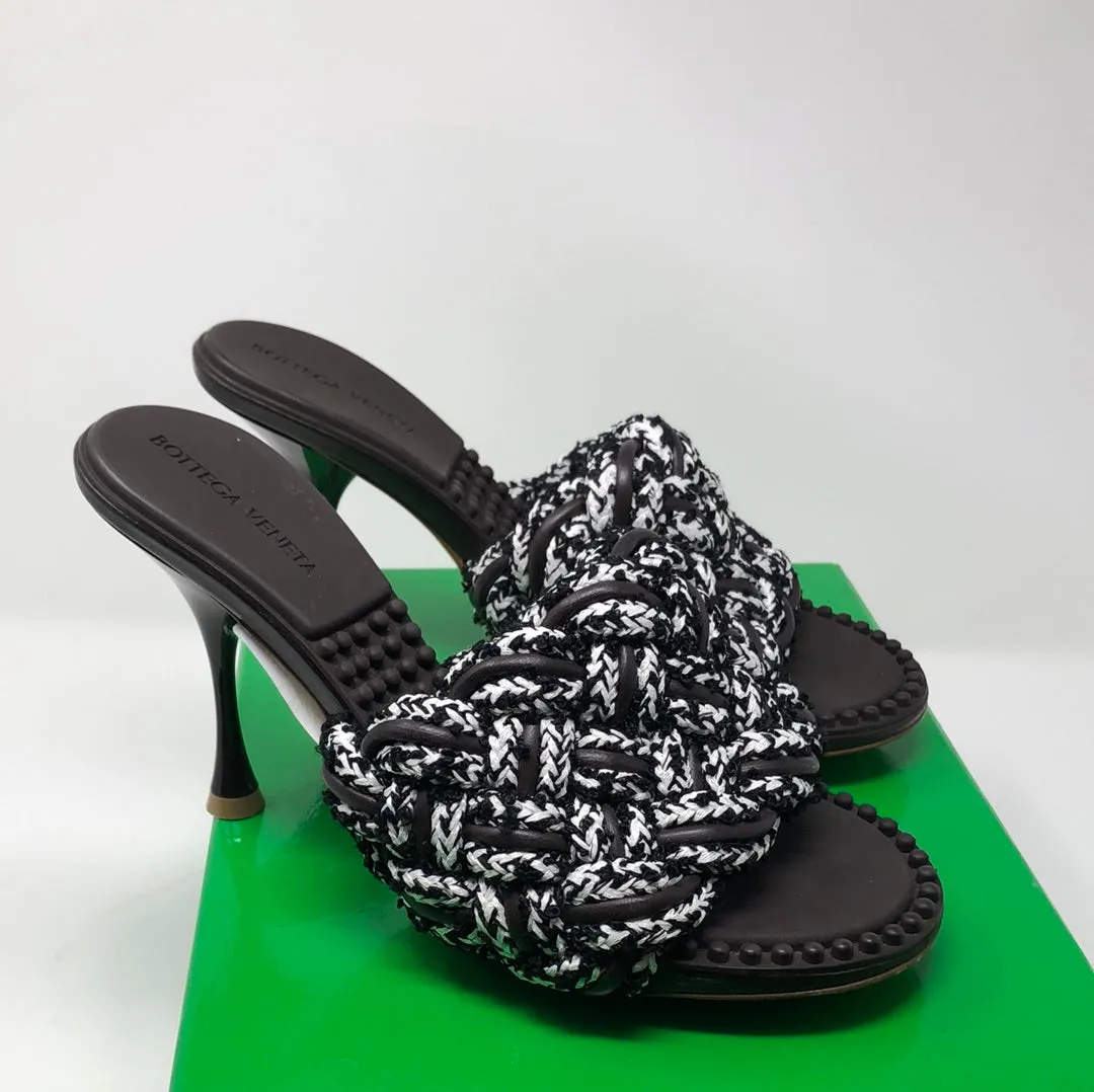 Bottega Veneta Braided Rope and Leather Sandal/Mule