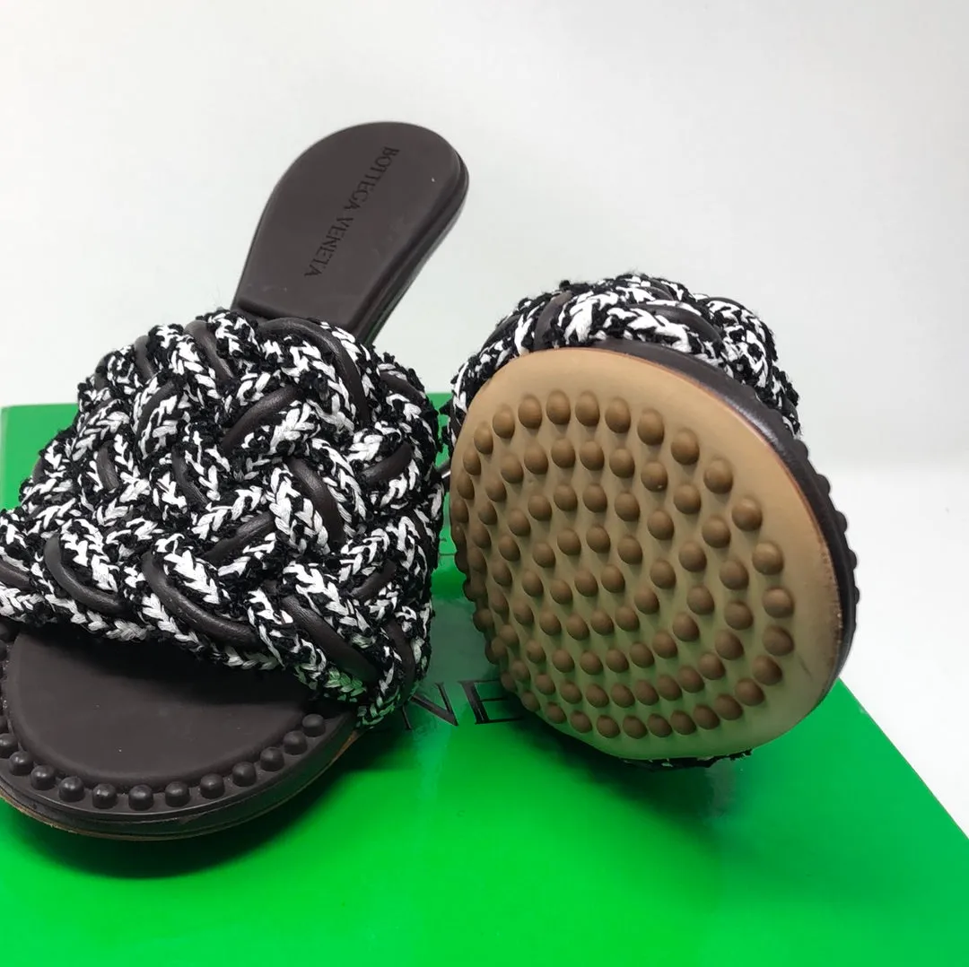 Bottega Veneta Braided Rope and Leather Sandal/Mule