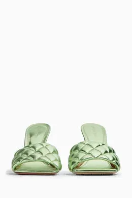 BOTTEGA VENETA
Padded Mules in Metallic Leather