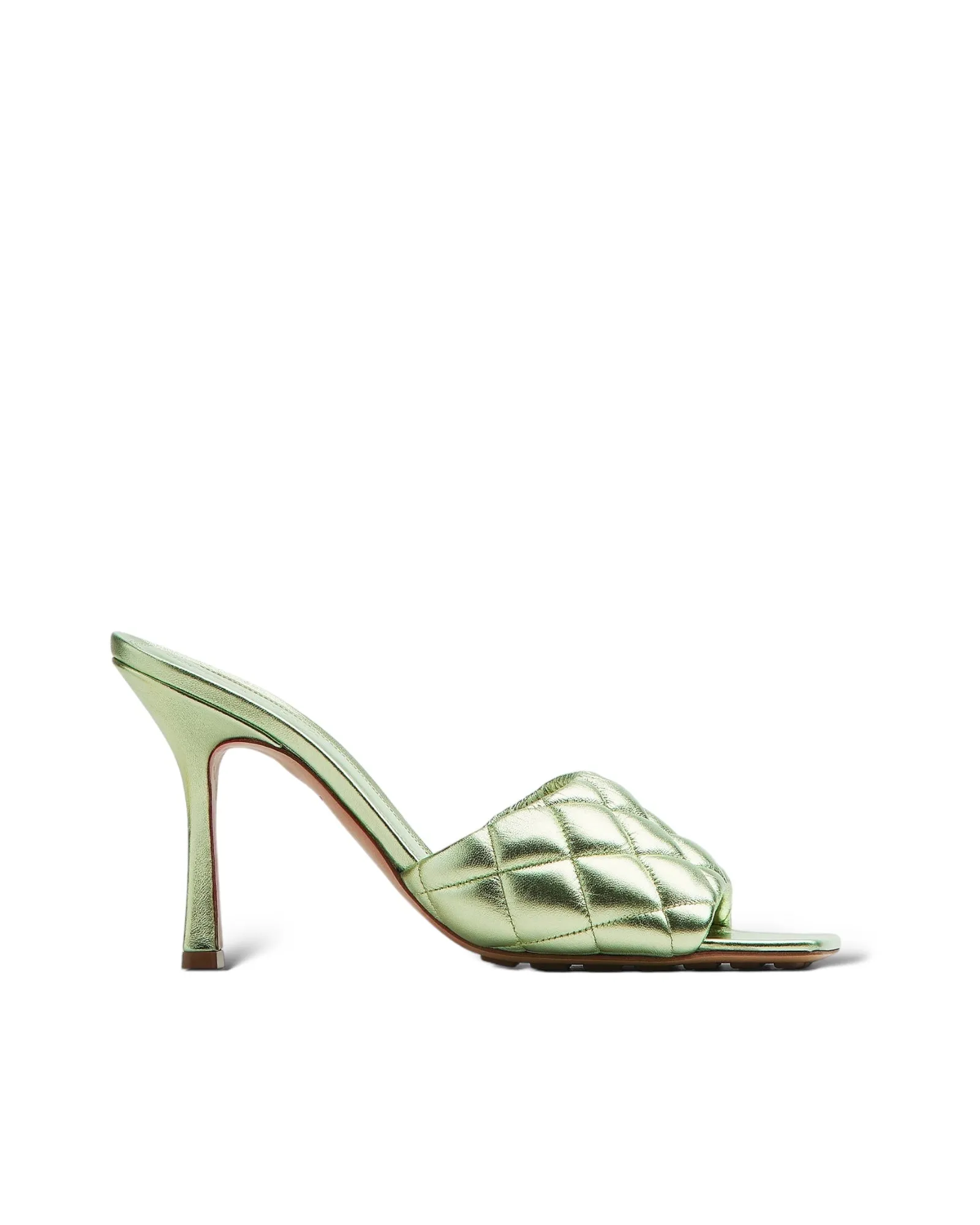 BOTTEGA VENETA
Padded Mules in Metallic Leather