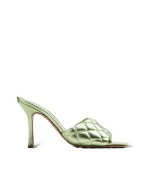 BOTTEGA VENETA
Padded Mules in Metallic Leather