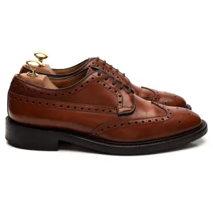 'Braemar' Tan Brown Leather Derby Brogue UK 6.5
