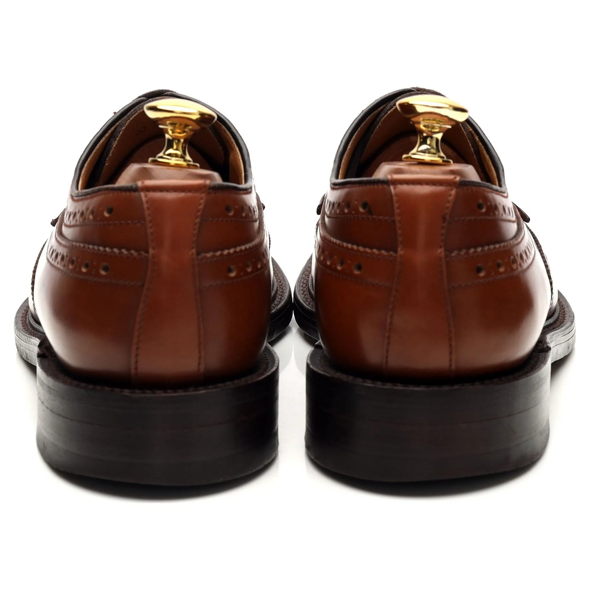 'Braemar' Tan Brown Leather Derby Brogue UK 6.5