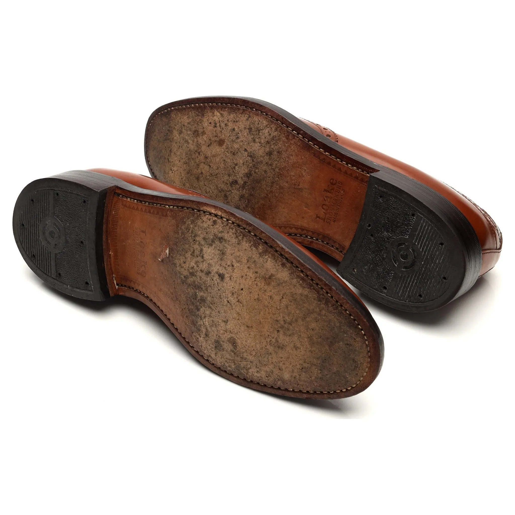 'Braemar' Tan Brown Leather Derby Brogue UK 6.5