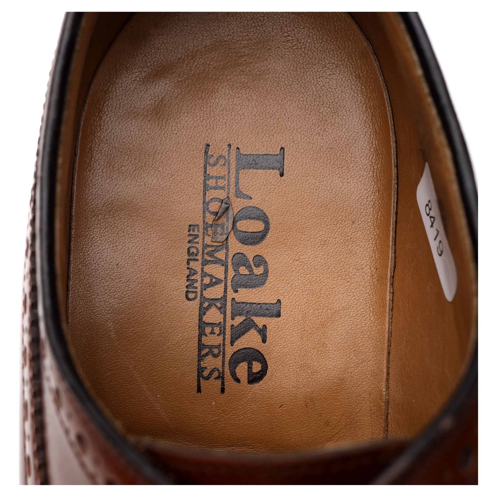 'Braemar' Tan Brown Leather Derby Brogue UK 6.5
