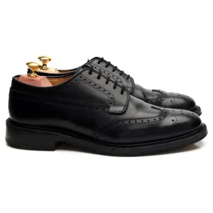 'Brookland' Black Leather Derby Brogue UK 7.5 G