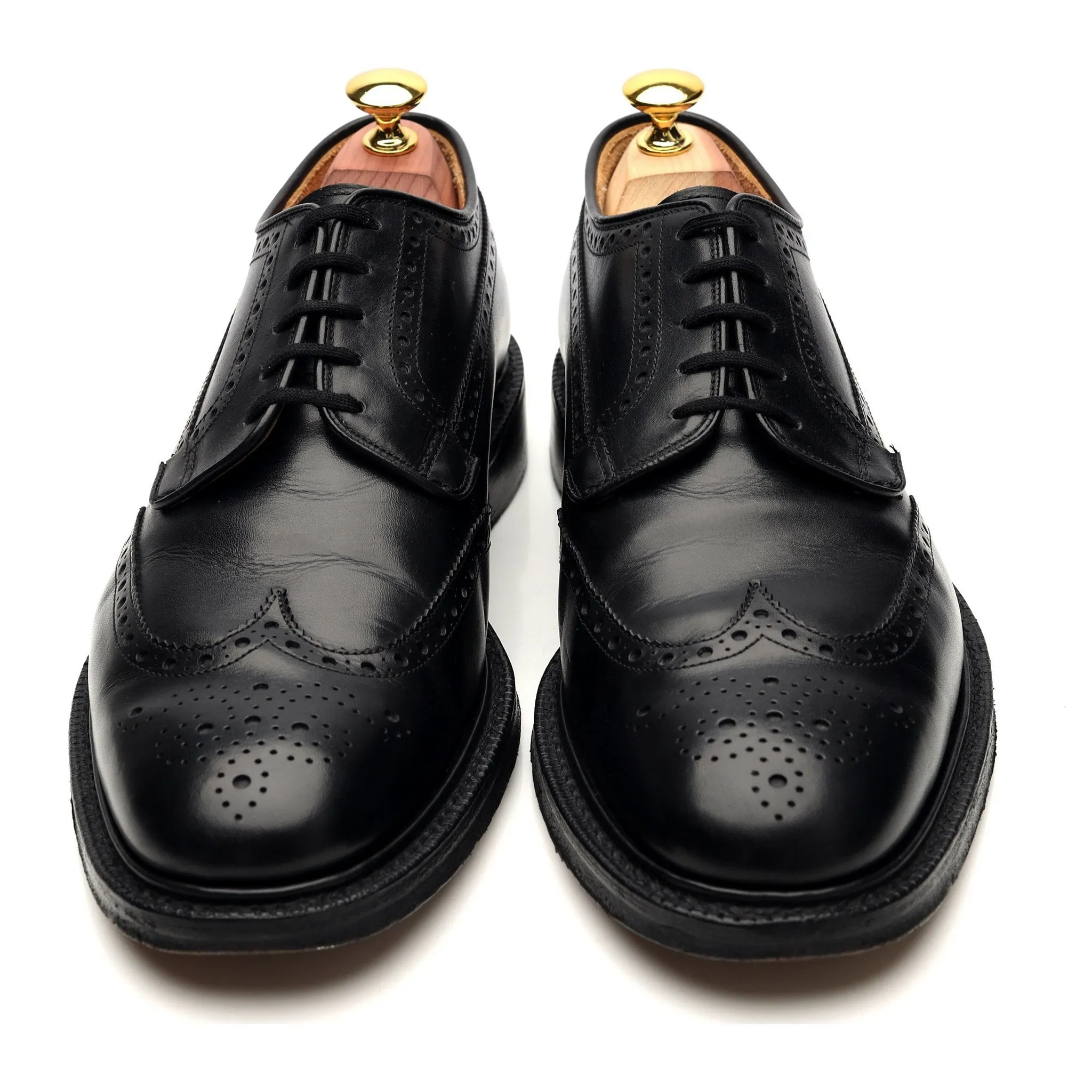 'Brookland' Black Leather Derby Brogue UK 7.5 G