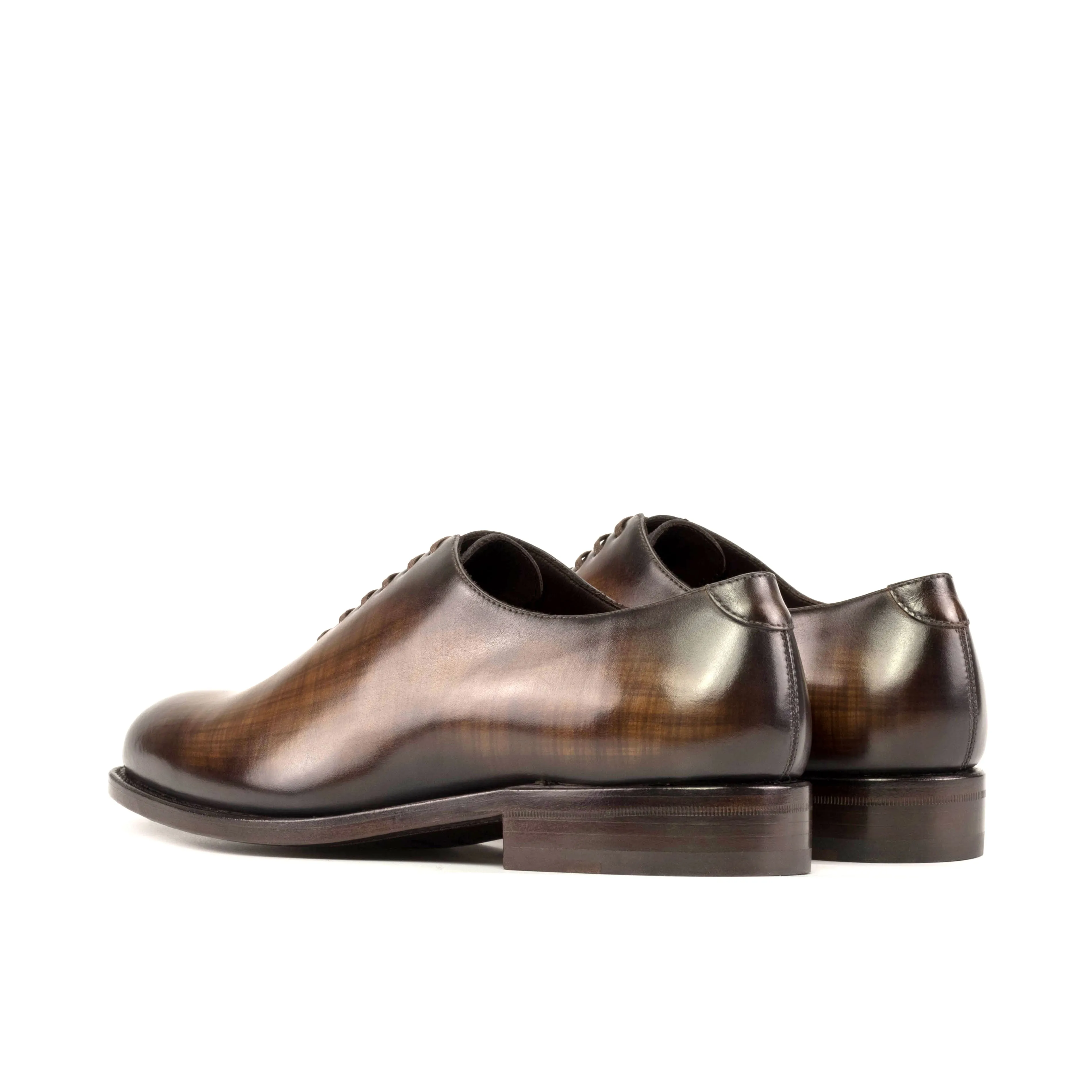 Brown Patina Wholecut Shoes