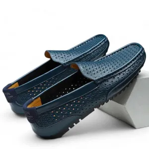 Brunello Perforated Leather Loafers