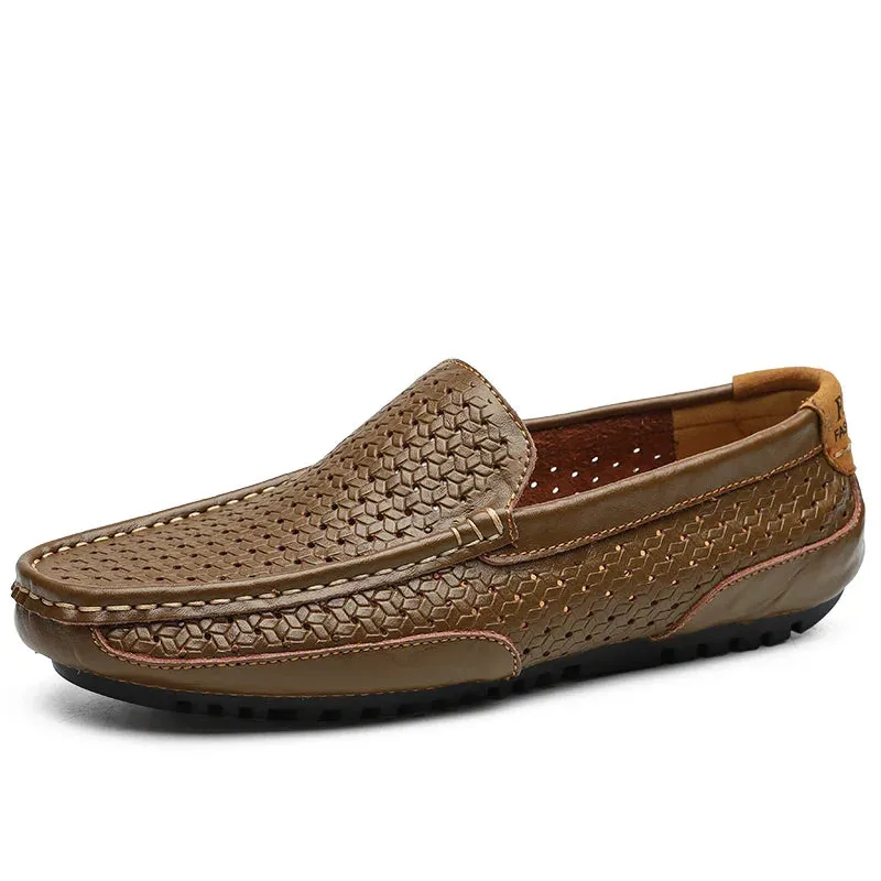 Brunello Perforated Leather Loafers