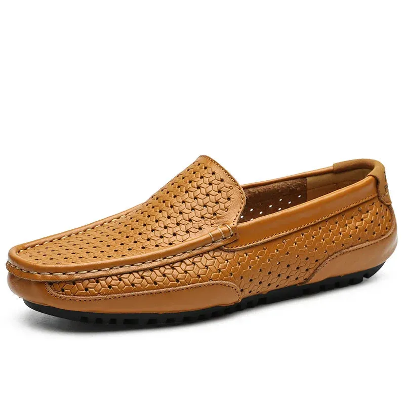 Brunello Perforated Leather Loafers