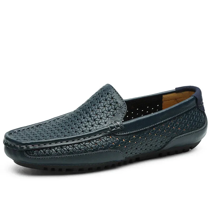 Brunello Perforated Leather Loafers