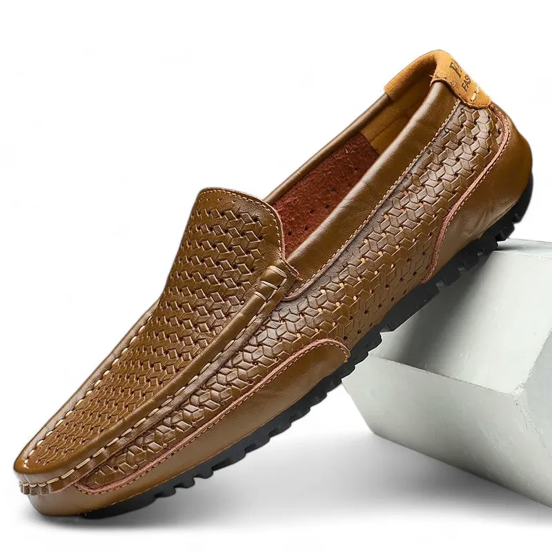 Brunello Perforated Leather Loafers