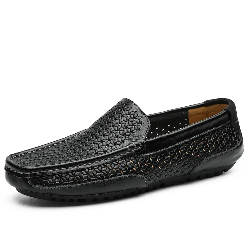 Brunello Perforated Leather Loafers