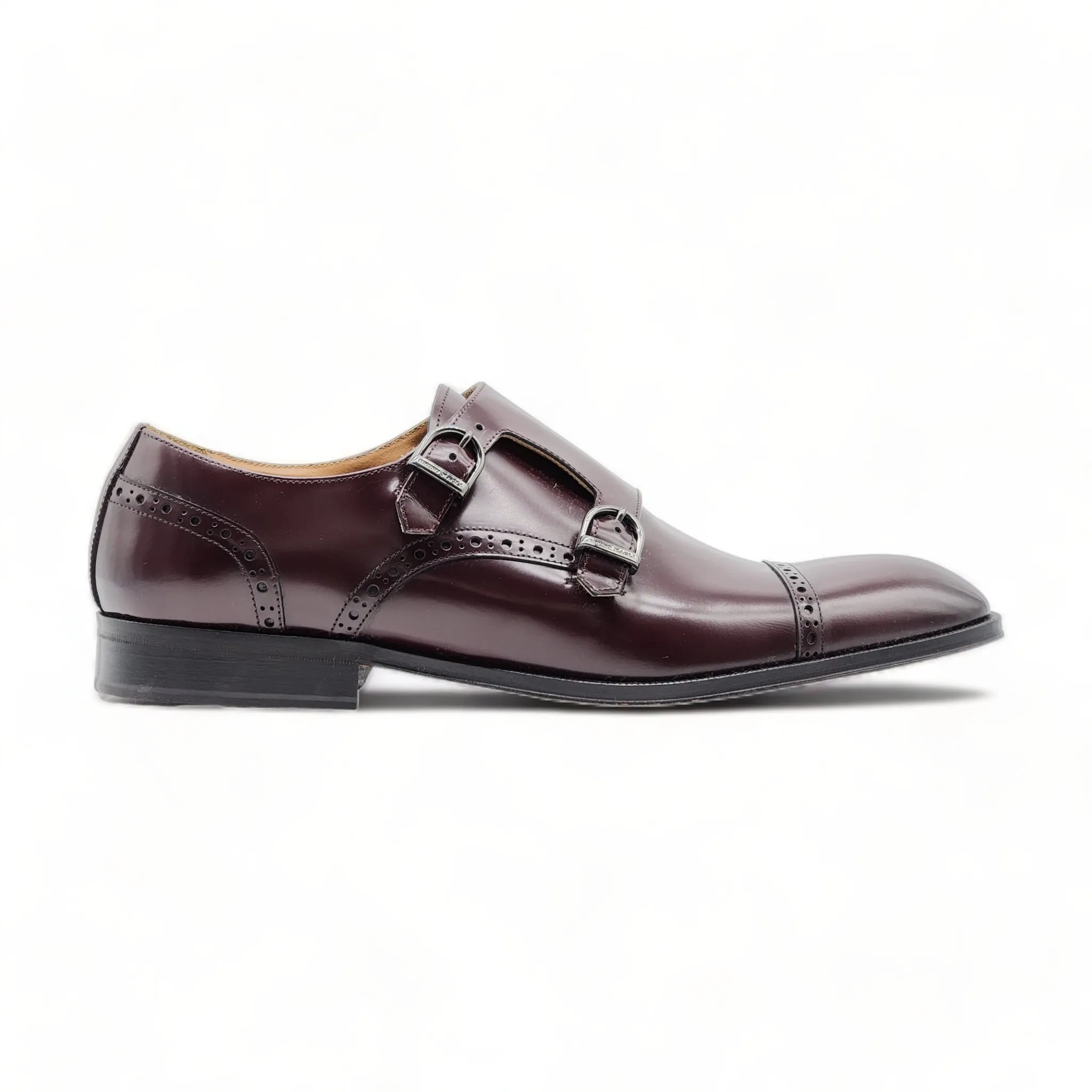 Bruno Magli Alfeo Double Monk Strap in Burgundy