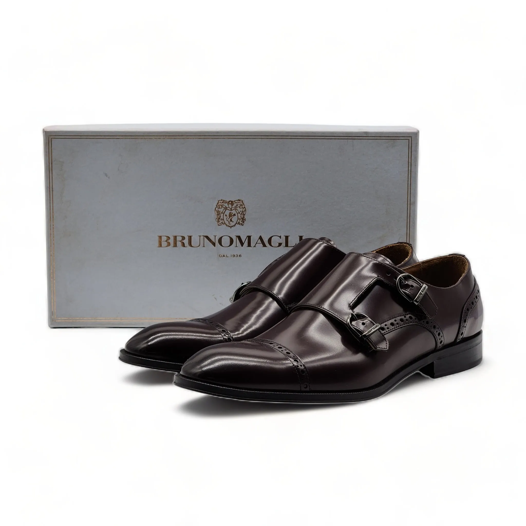 Bruno Magli Alfeo Double Monk Strap in Burgundy