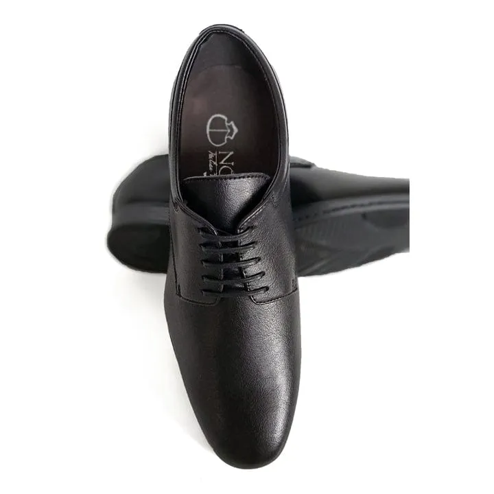 Bruno Men's Vegan Nappa Leather Derby Shoes | Black