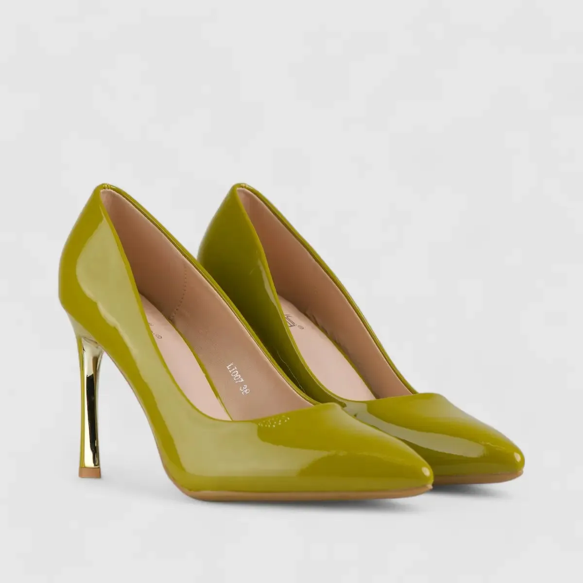 Bulbul Stiletto Court Shoe Green LI007
