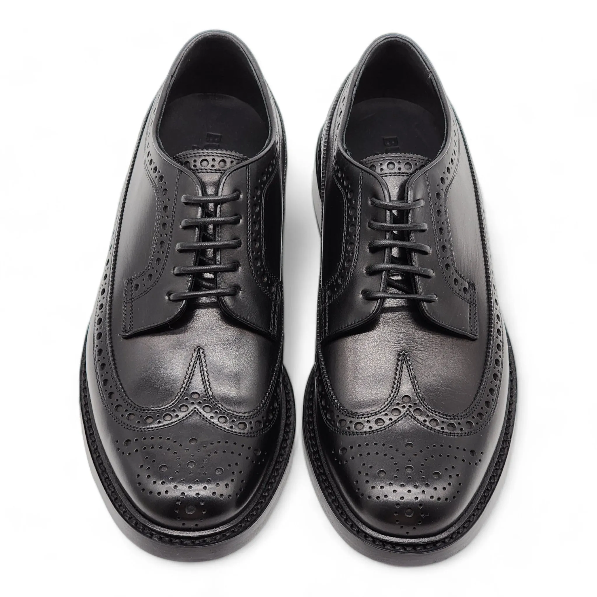 Burberry Leather Wingtip Brogues Shoes Black 40