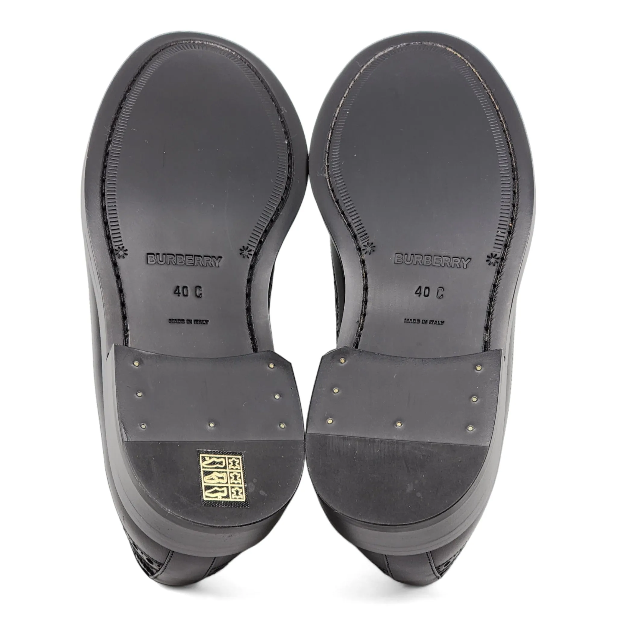 Burberry Leather Wingtip Brogues Shoes Black 40
