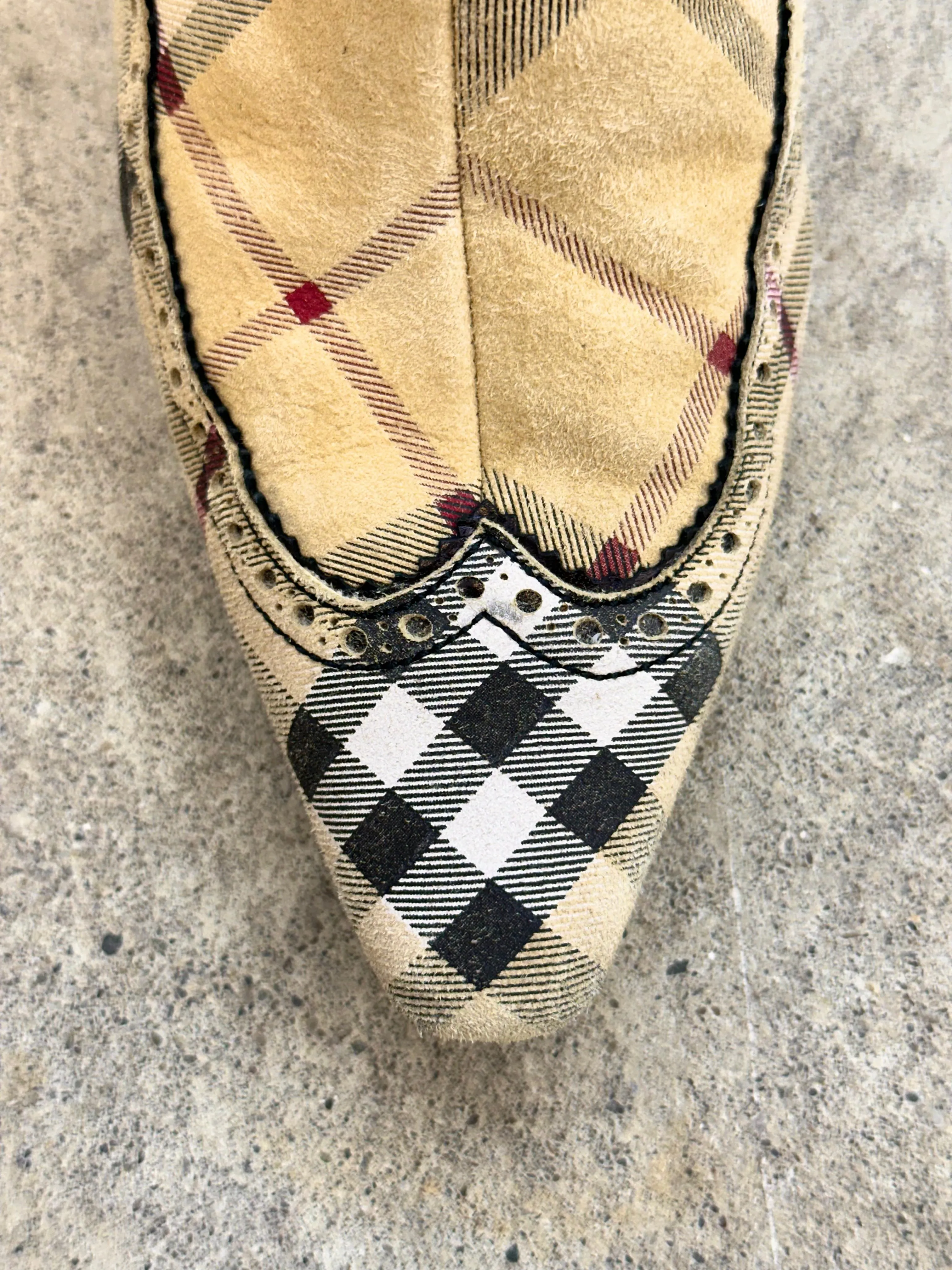Burberry Suede Check Boots