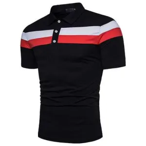 Business Casual Striped Golf Shirt