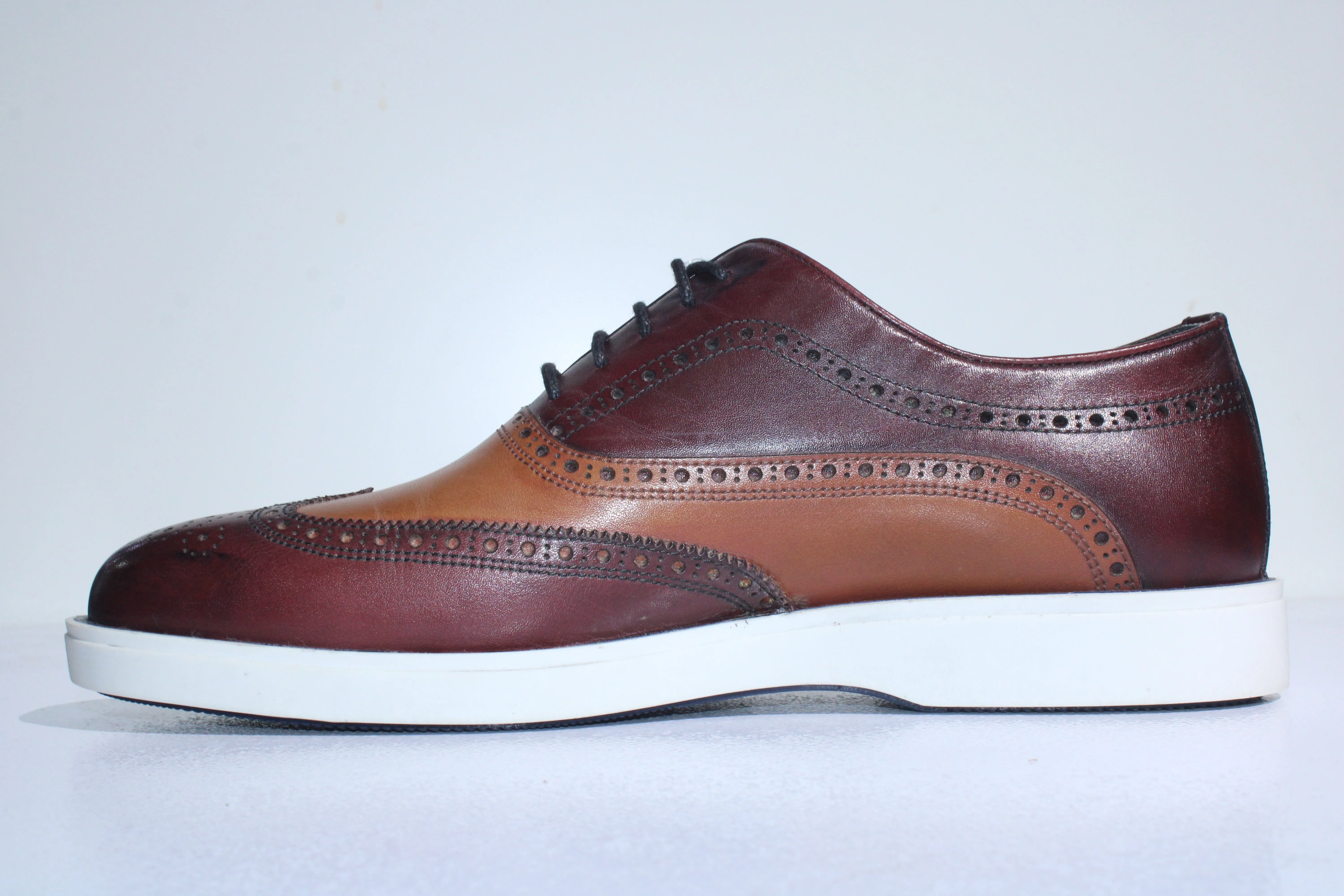 Calvano Casual Shoes Burgundy/Brown