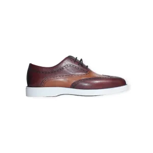 Calvano Casual Shoes Burgundy/Brown