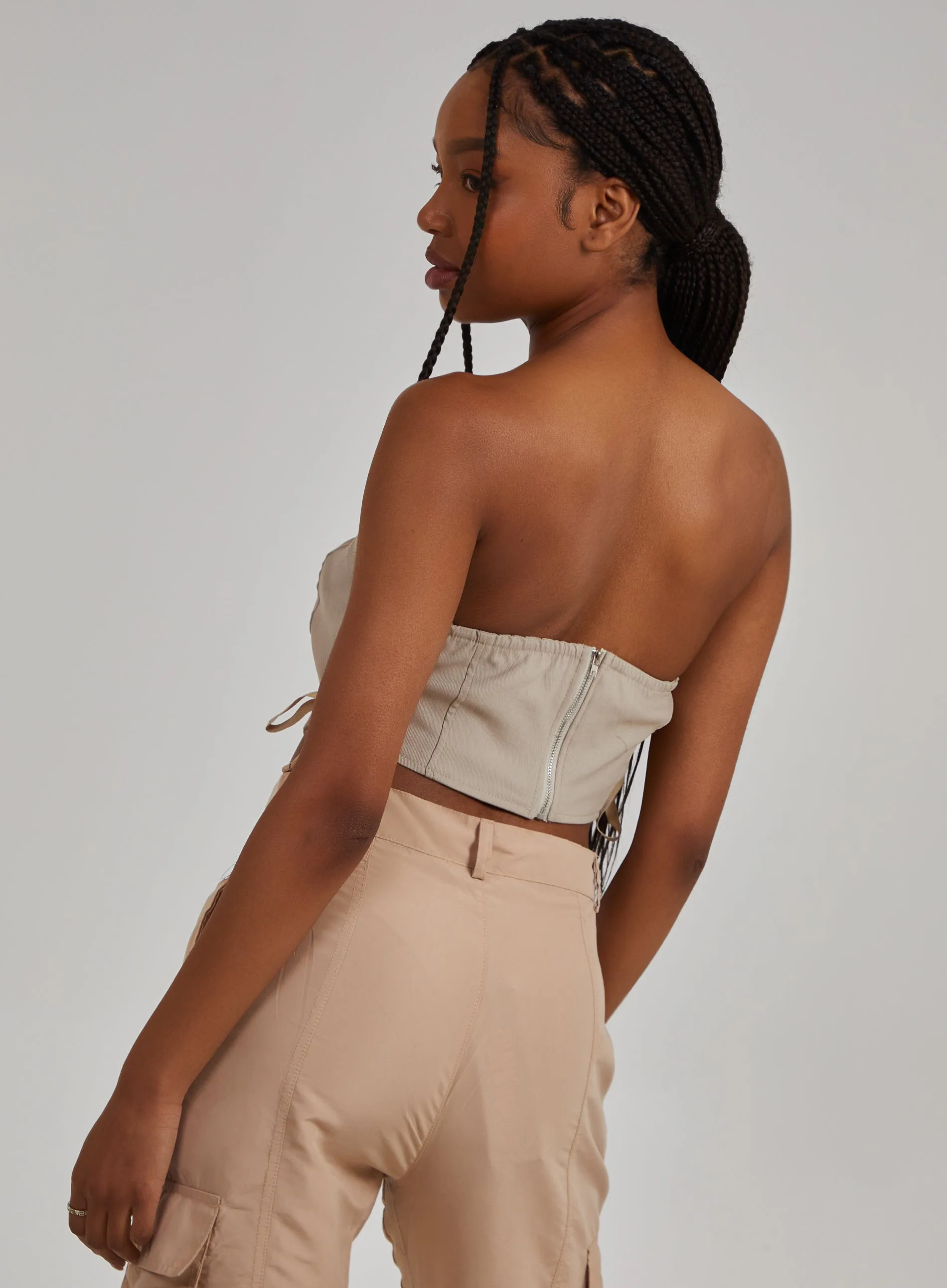 Cargo Lace Up Corset Top