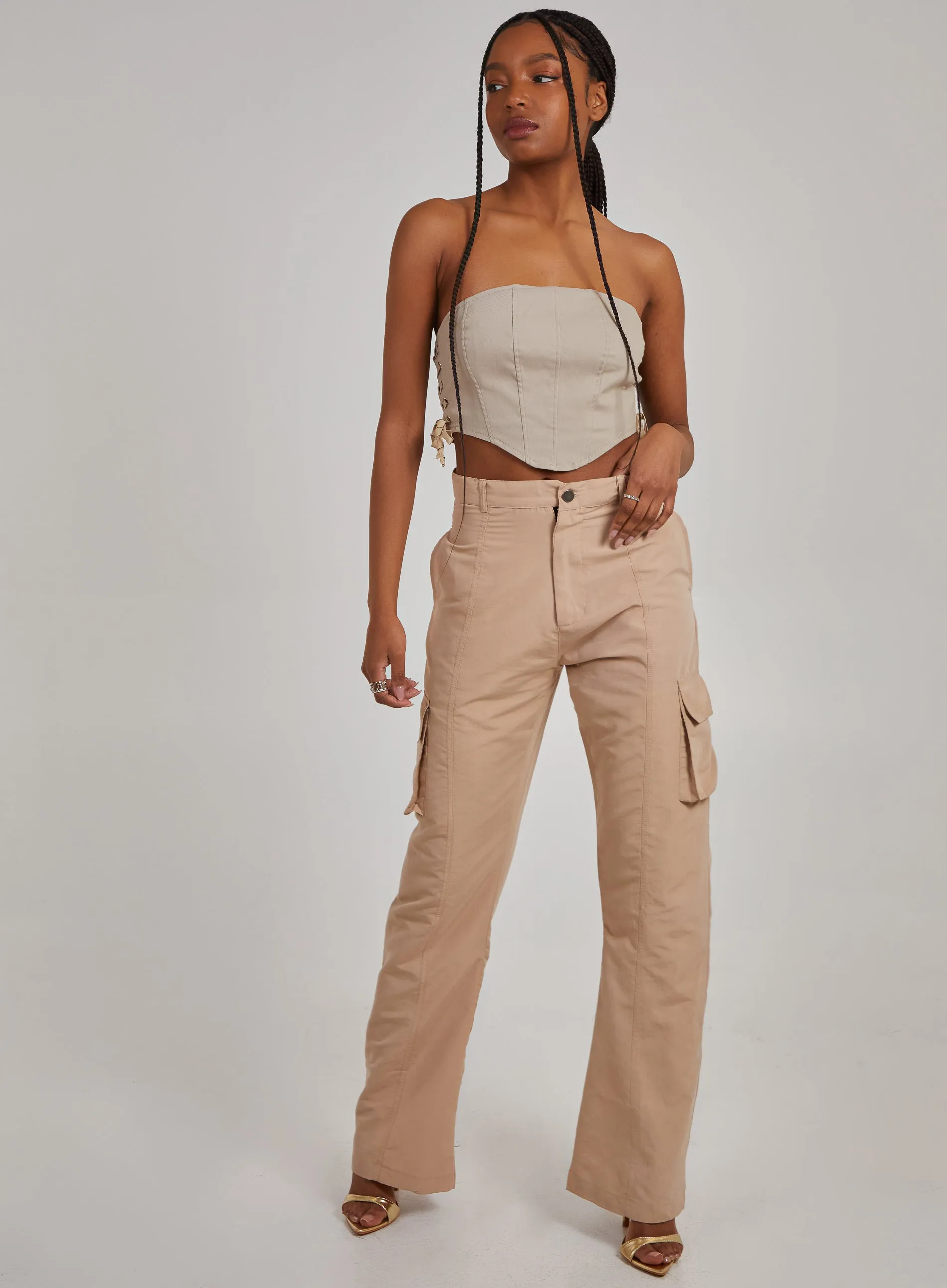 Cargo Lace Up Corset Top