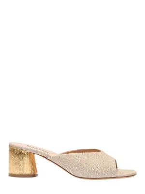 Casadei Cleo Opera Bellagio Mules in Gold