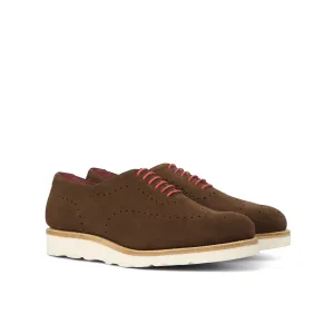 Casual Brown Suede Wholecut Shoes