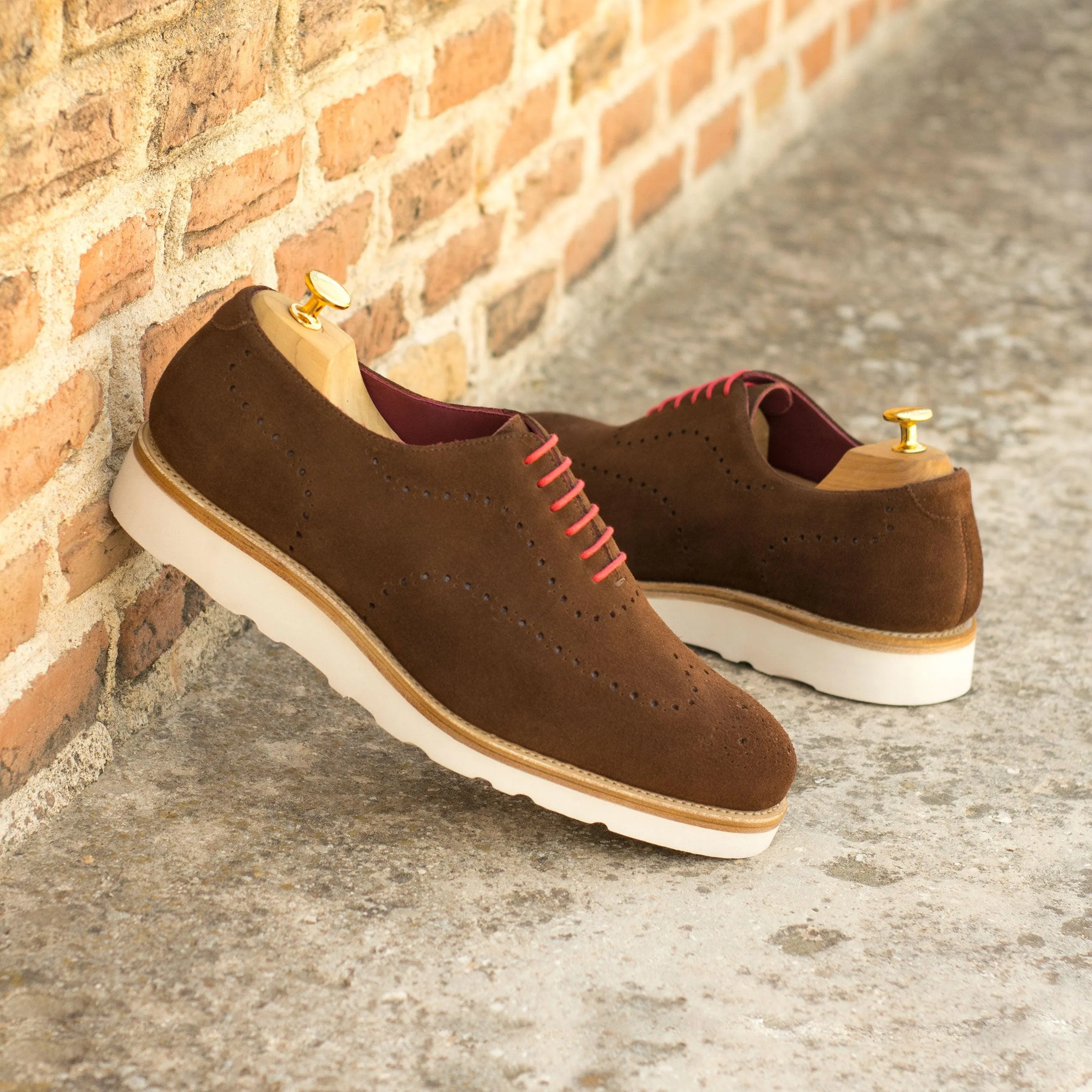 Casual Brown Suede Wholecut Shoes