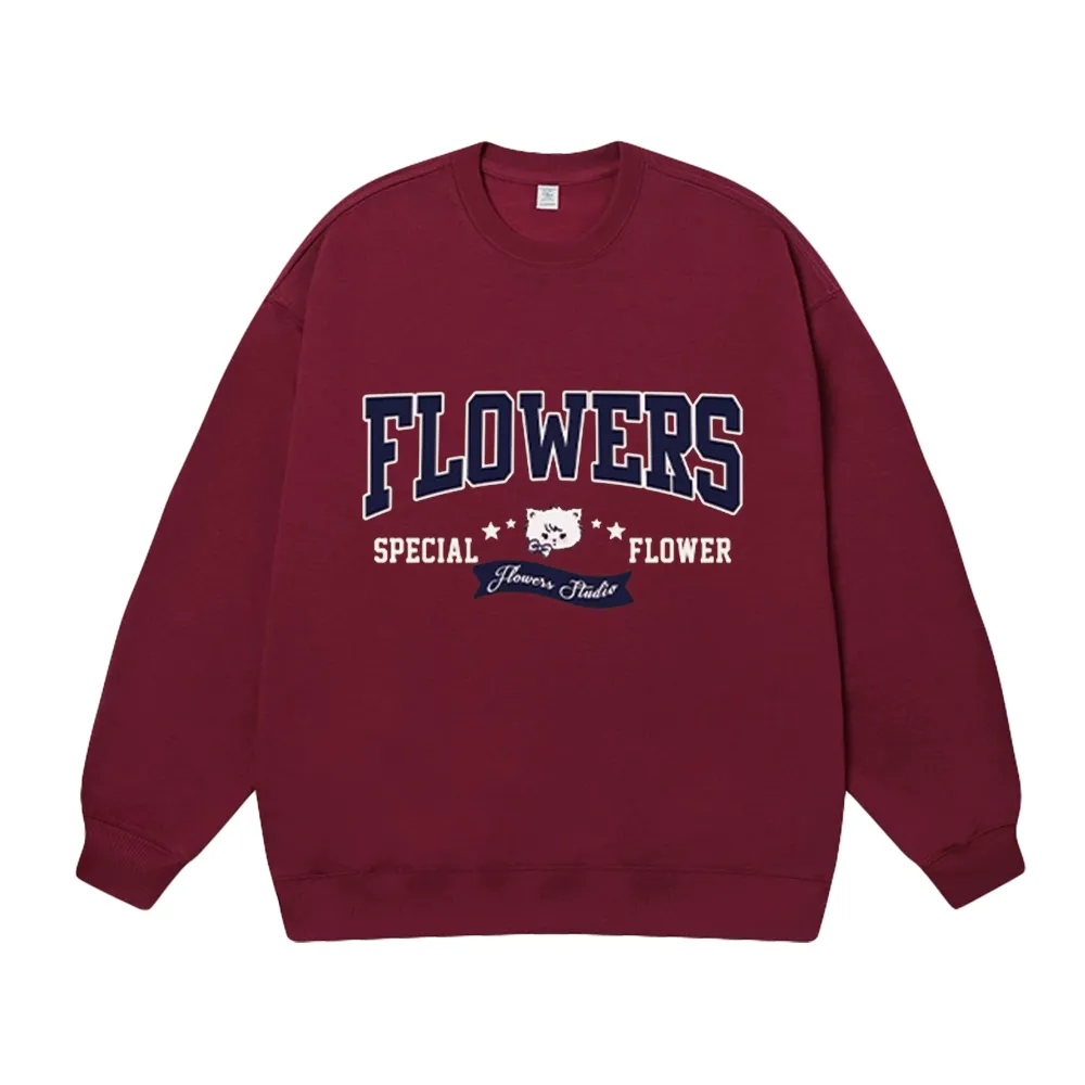Casual Flowers Bear Sweatshirt