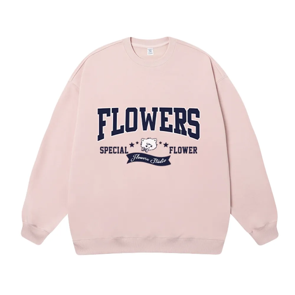 Casual Flowers Bear Sweatshirt