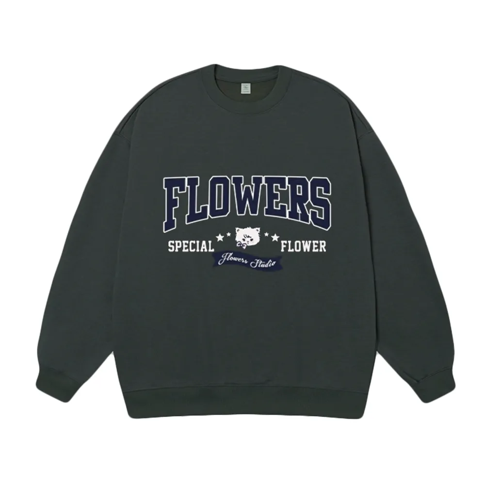 Casual Flowers Bear Sweatshirt